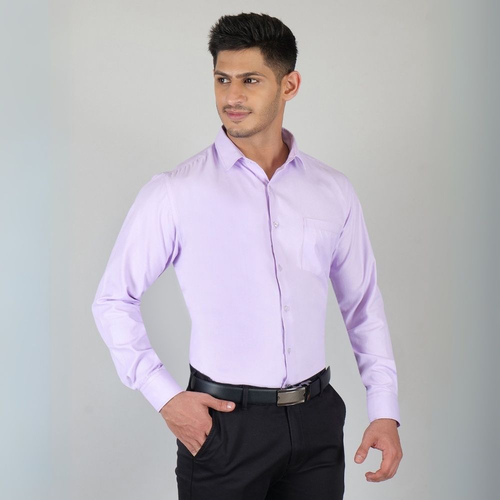 Young & Formal by Cambridge Structured Formal Shirt – Slim Fit, Full Sleeve | Premium Texture for Daily Corporate Style | YF00009SF