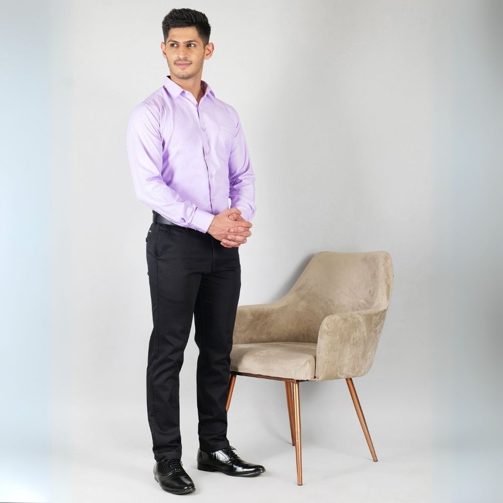 Young & Formal by Cambridge Structured Formal Shirt – Slim Fit, Full Sleeve | Premium Texture for Daily Corporate Style | YF00009SF