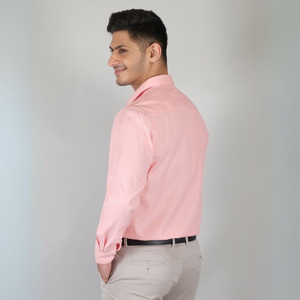 Young & Formal by Cambridge Structured Formal Shirt – Slim Fit, Full Sleeve | Premium Texture for Daily Corporate Style | YF00009SF