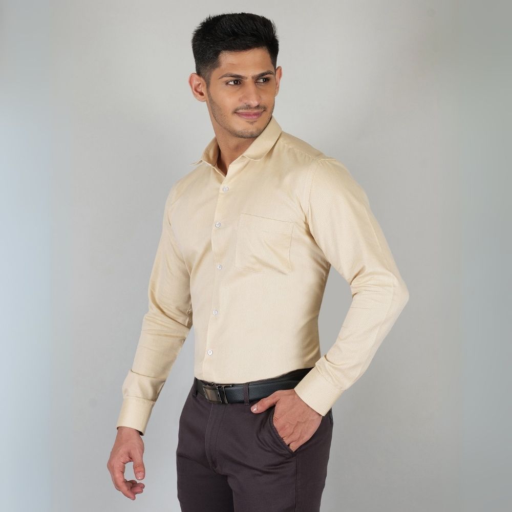 Young & Formal by Cambridge Formal Shirt – Slim Fit, Full Sleeves | Sharp Business Shirt for Daily Professional Use | YF00007SF