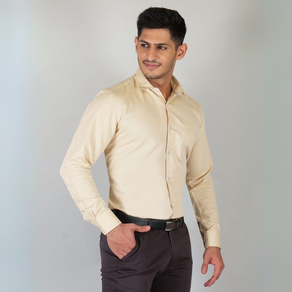 Young & Formal by Cambridge Formal Shirt – Slim Fit, Full Sleeves | Sharp Business Shirt for Daily Professional Use | YF00007SF