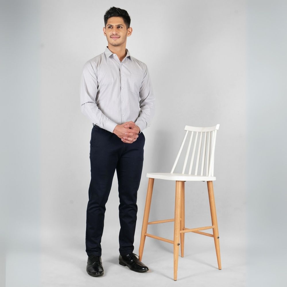 Young & Formal by Cambridge Classic Formal Shirt – Slim Fit, Full Sleeve | Designed for Desk Days & Quick Business Meetings | YF00010SF