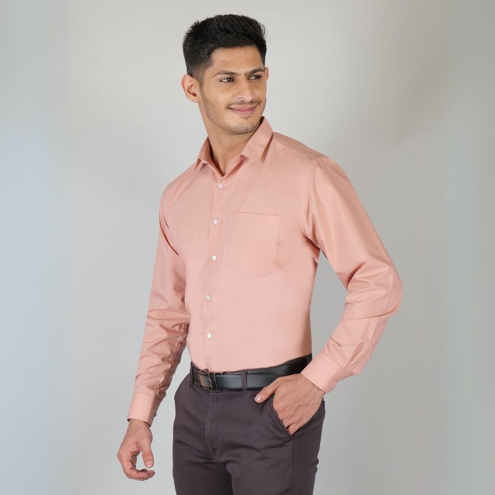 Young & Formal by Cambridge Formal Shirt – Slim Fit, Full Sleeve | Lightweight and Comfortable for Summer Workdays | YF00008SF