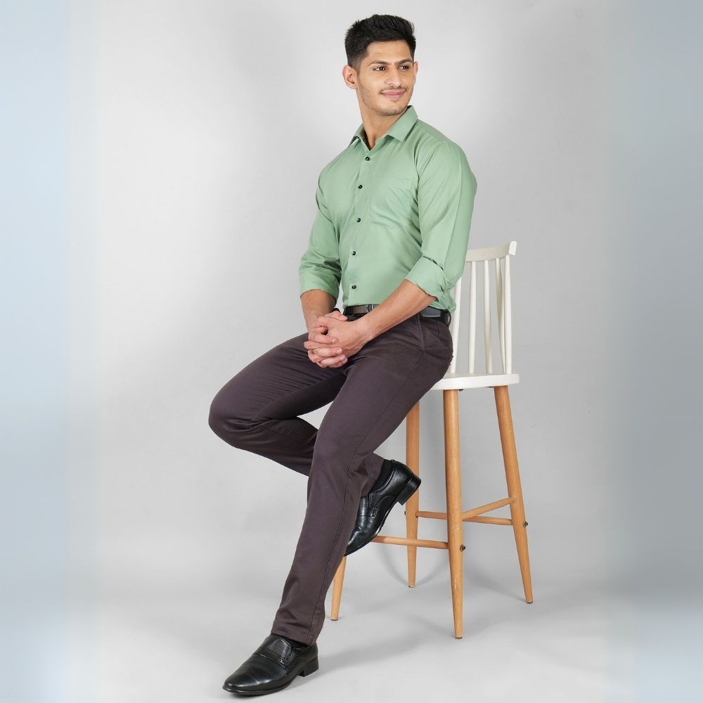 Young & Formal by Cambridge Formal Shirt – Slim Fit, Full Sleeve | Lightweight and Comfortable for Summer Workdays | YF00008SF