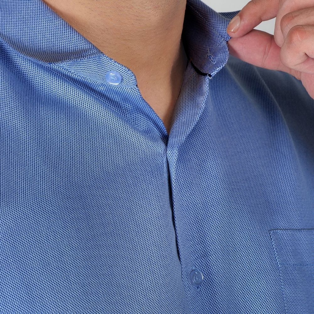 Young & Formal by Cambridge Structured Formal Shirt – Slim Fit, Full Sleeve | Premium Texture for Daily Corporate Style | YF00009SF