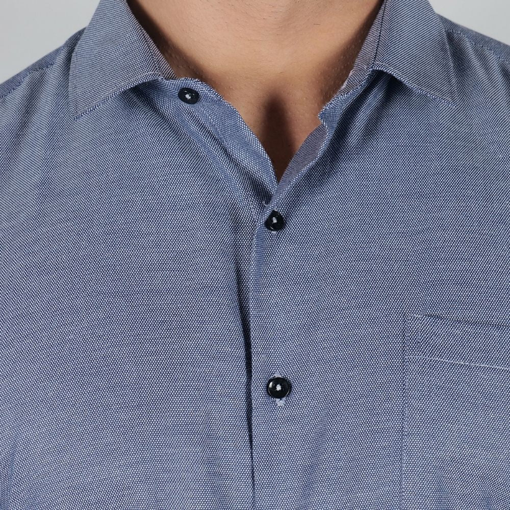 Young & Formal by Cambridge Structured Formal Shirt – Slim Fit, Full Sleeve | Premium Texture for Daily Corporate Style | YF00009SF