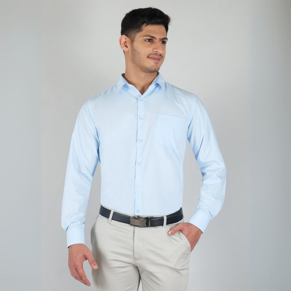 Young & Formal by Cambridge Formal Shirt – Slim Fit, Full Sleeve | Lightweight and Comfortable for Summer Workdays | YF00008SF