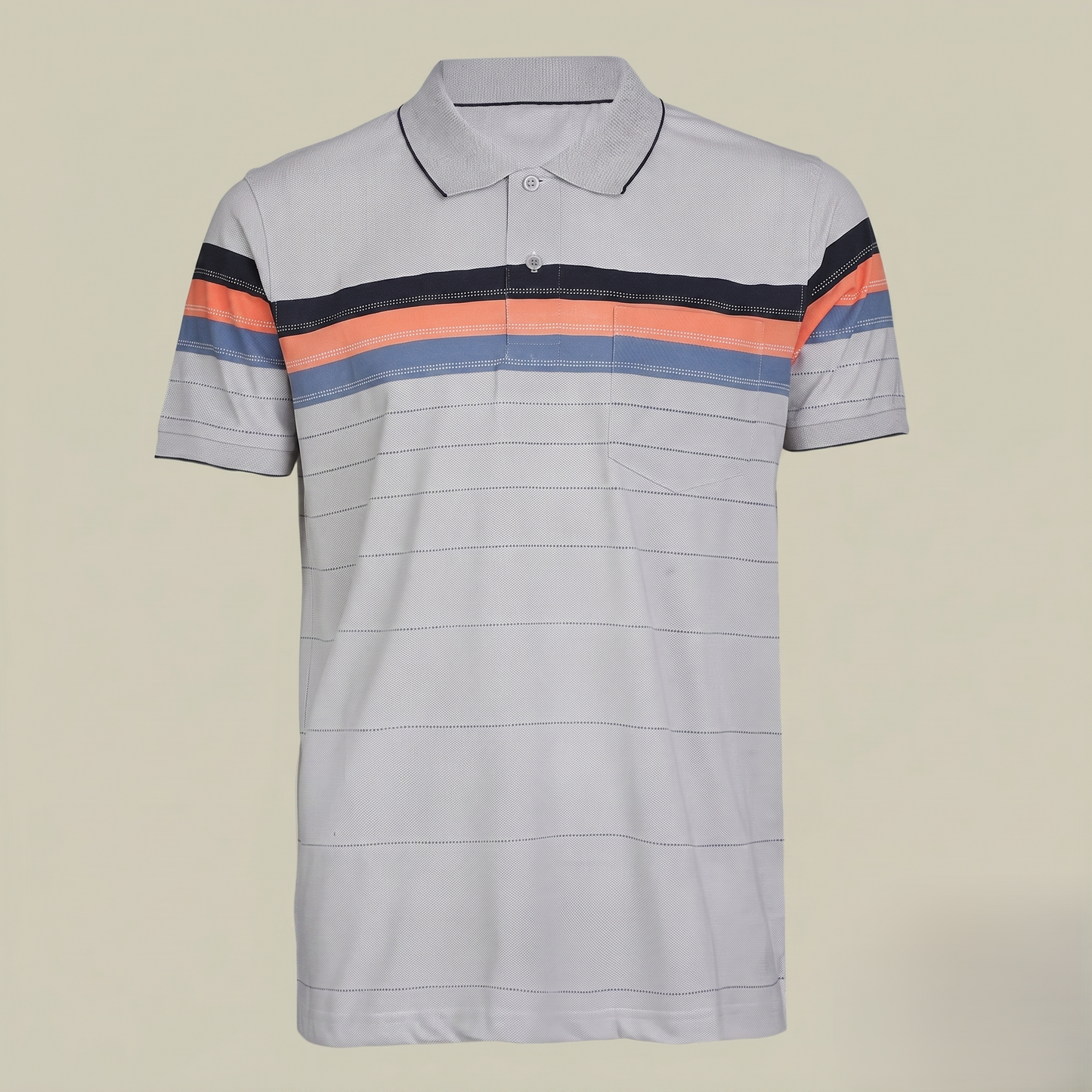 Men's Cotton Printed Collar Polo T-Shirt (TSRP03)