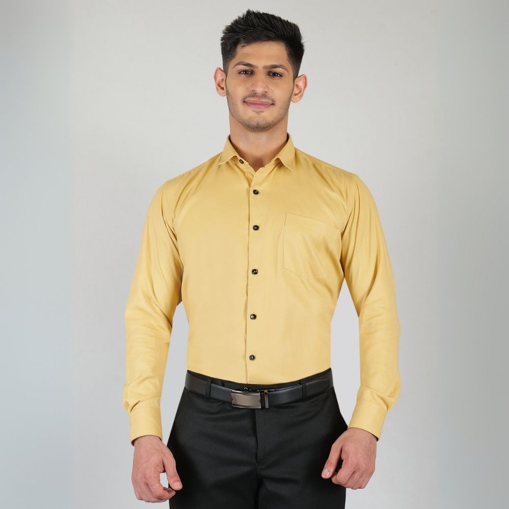 Young & Formal by Cambridge  Formal Shirt – Slim Fit, Long Sleeves | Perfect for Presentations, Interviews & Corporate Use | YF00002SF