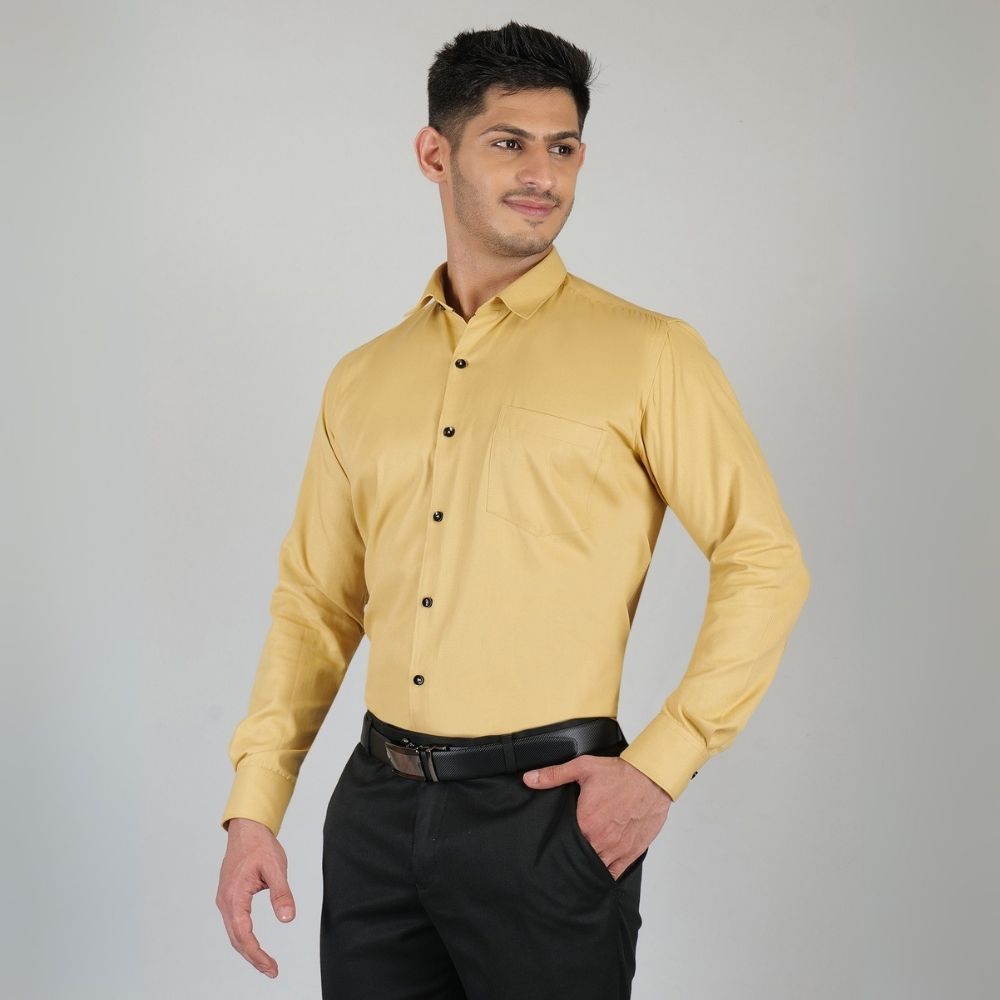 Young & Formal by Cambridge  Formal Shirt – Slim Fit, Long Sleeves | Perfect for Presentations, Interviews & Corporate Use | YF00002SF