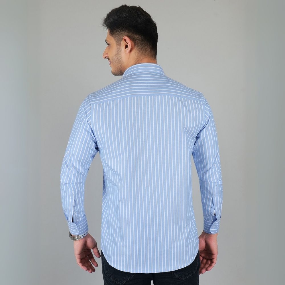 Young & Formal by Cambridge  Striped Formal Shirt – Slim Fit, Full Sleeve | Perfect for Weekday Office & Team Meetings | YF00005SF