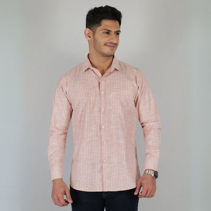 Young & Formal by Cambridge  Striped Formal Shirt – Slim Fit, Long Sleeves | Business Ready for Office & Formal Events | YF00011SF