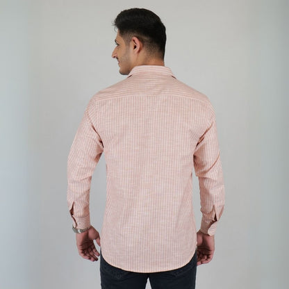Young & Formal by Cambridge  Striped Formal Shirt – Slim Fit, Long Sleeves | Business Ready for Office & Formal Events | YF00011SF
