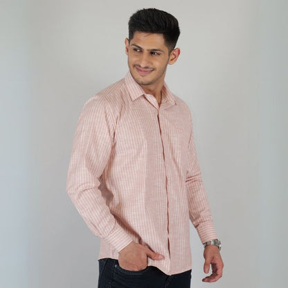 Young & Formal by Cambridge  Striped Formal Shirt – Slim Fit, Long Sleeves | Business Ready for Office & Formal Events | YF00011SF
