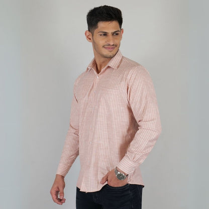 Young & Formal by Cambridge  Striped Formal Shirt – Slim Fit, Long Sleeves | Business Ready for Office & Formal Events | YF00011SF