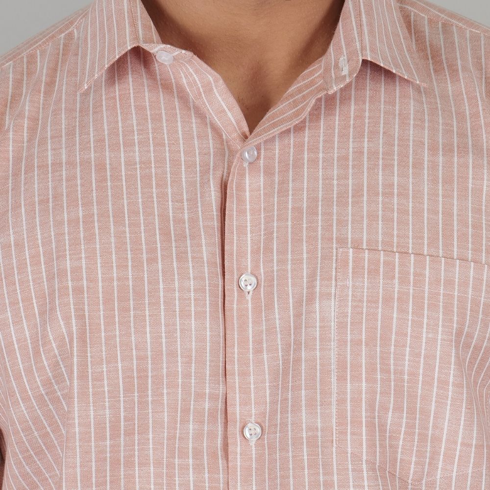 Young & Formal by Cambridge  Striped Formal Shirt – Slim Fit, Long Sleeves | Business Ready for Office & Formal Events | YF00011SF