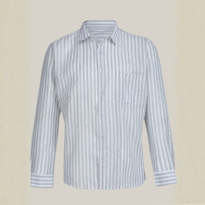 YOUNG & FORMALS by CAMBRIDGE Men's Slim Fit Striped Formal Shirt | Long Sleeve & Spread Collar | Standard Length | Premium Office Wear | Comfortable & Stylish Shirt for Men (YF00016SF)