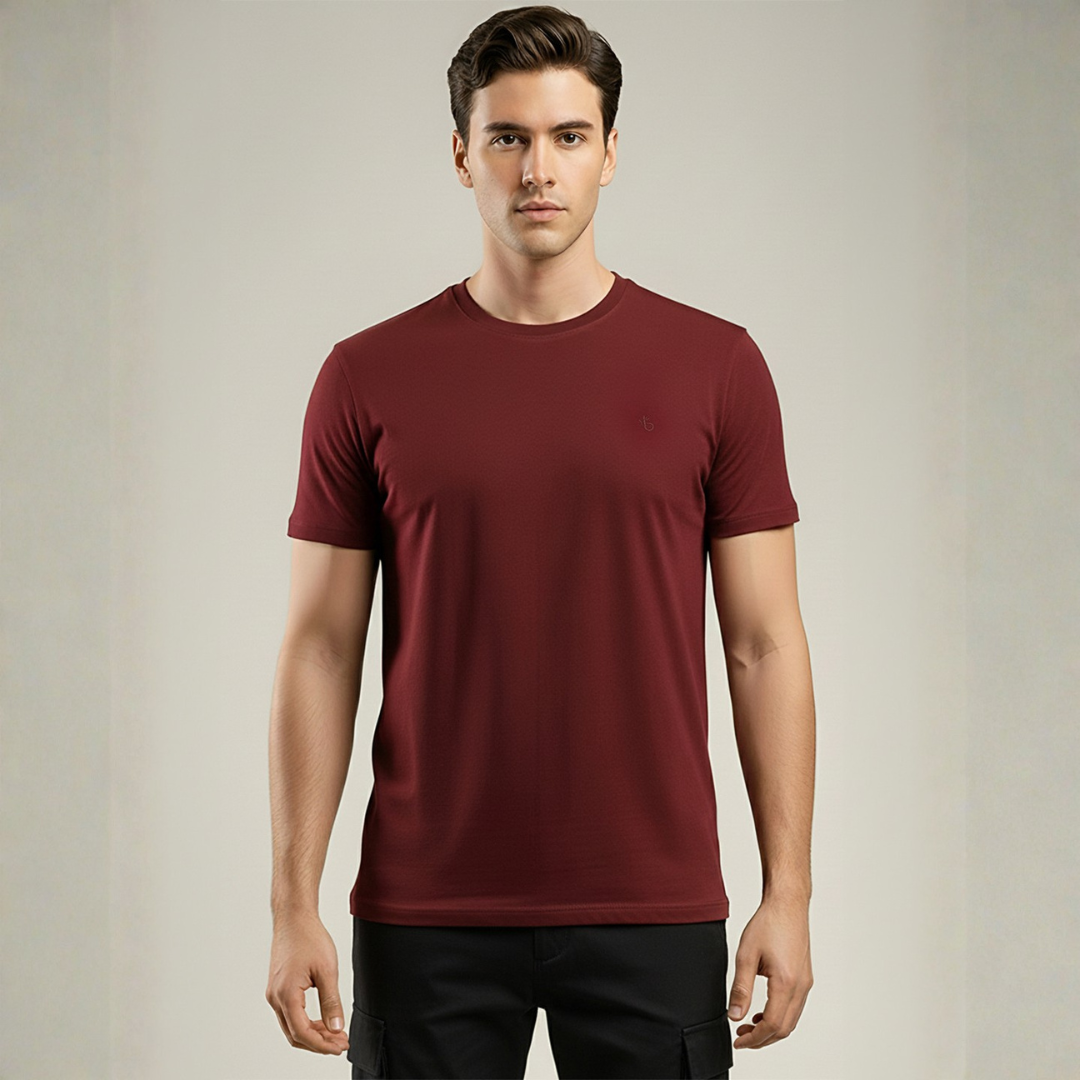 Bamboo Essential: Signature Plain Round Neck T-Shirt (TSBAMBOO)