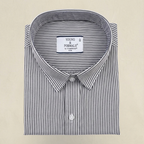 YOUNG & FORMALS by CAMBRIDGE Men's Slim Fit Striped Formal Shirt | Full Sleeves | Spread Collar with Hanging Twin Tape | Premium Office & Business Wear (YF00014SF)