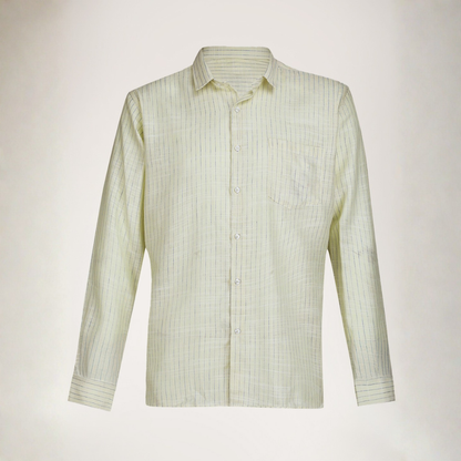 YOUNG & FORMALS by CAMBRIDGE Men's Slim Fit Striped Formal Shirt | Full Sleeves | Spread Collar with Hanging Twin Tape | Premium Office & Business Wear (YF00017SF)