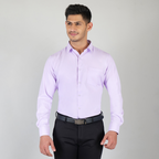 YOUNG & FORMALS by CAMBRIDGE Men's Slim Fit Solid Formal Shirt | Full Sleeves, Structure Pattern | Premium Polyester Cotton Blend | Classic Business & Office Wear (YF00009SF)