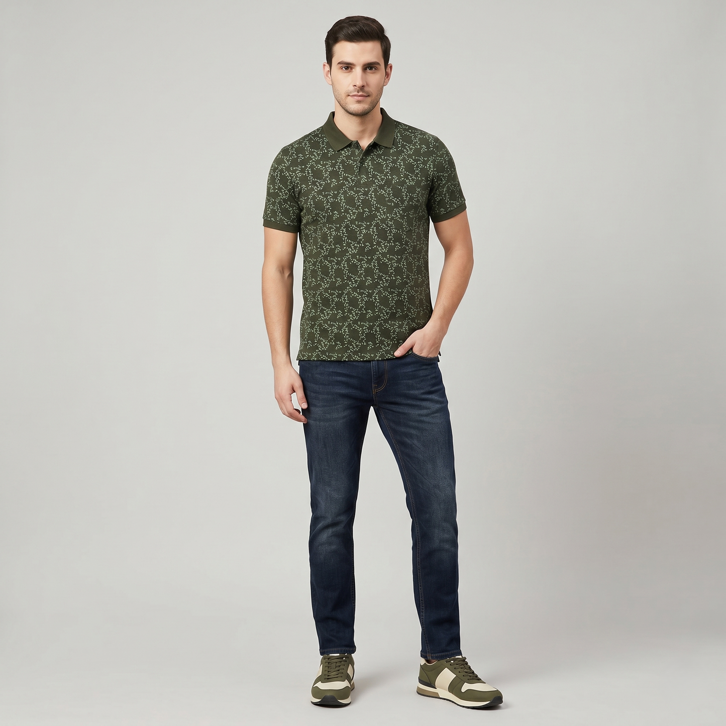 Men's Premium Patterned & Striped Pocket Polo Shirt