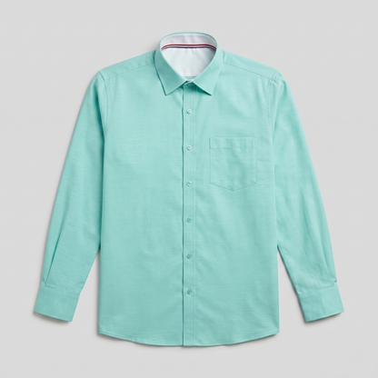 Cambridge Men's Premium Modern Oxford Textured Full Sleeves Formal Shirt (Essen24)