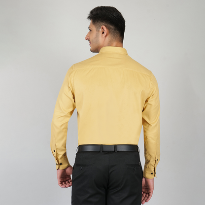 YOUNG & FORMALS by CAMBRIDGE Men's Slim Fit Formal Shirt | Solid Pattern | Full Sleeves | Spread Collar | Classic Business & Formal Wear for Office & Events (YF00002SF)