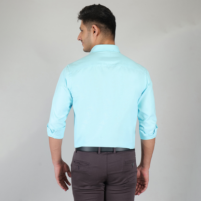 YOUNG & FORMAL by CAMBRIDGE Men's Slim Fit Formal Shirt | Full Sleeves | Stylish & Elegant Office Wear | Perfect for Business Meetings & Events (YF00001SF)