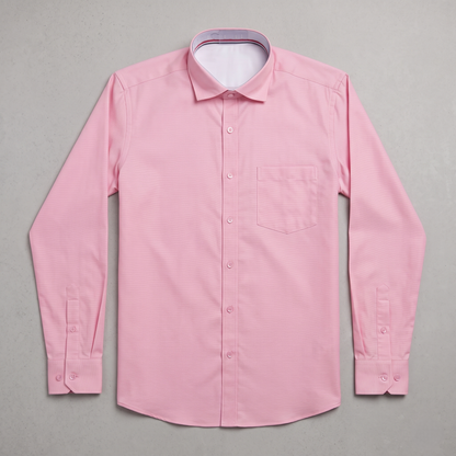 Cambridge Men's Premium Modern Oxford Textured Full Sleeves Formal Shirt (Essen24)