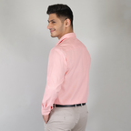 YOUNG & FORMALS by CAMBRIDGE Men's Slim Fit Solid Formal Shirt | Full Sleeves, Structure Pattern | Premium Polyester Cotton Blend | Classic Business & Office Wear (YF00009SF)