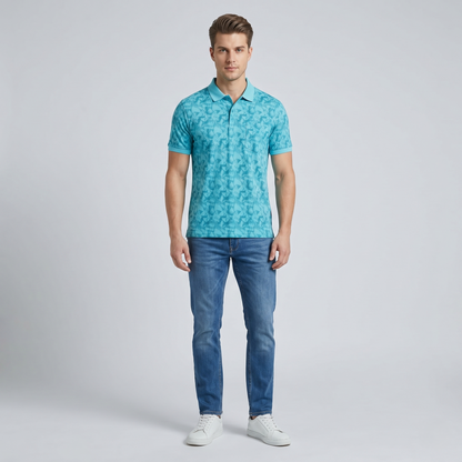 Men's Premium Patterned & Striped Pocket Polo Shirt