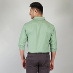 YOUNG & FORMALS by CAMBRIDGE Men's Slim Fit Solid Formal Shirt | Full Sleeves, Spread Collar | Premium Polyester Cotton Blend | Classic Business & Office Wear (YF00008SF)