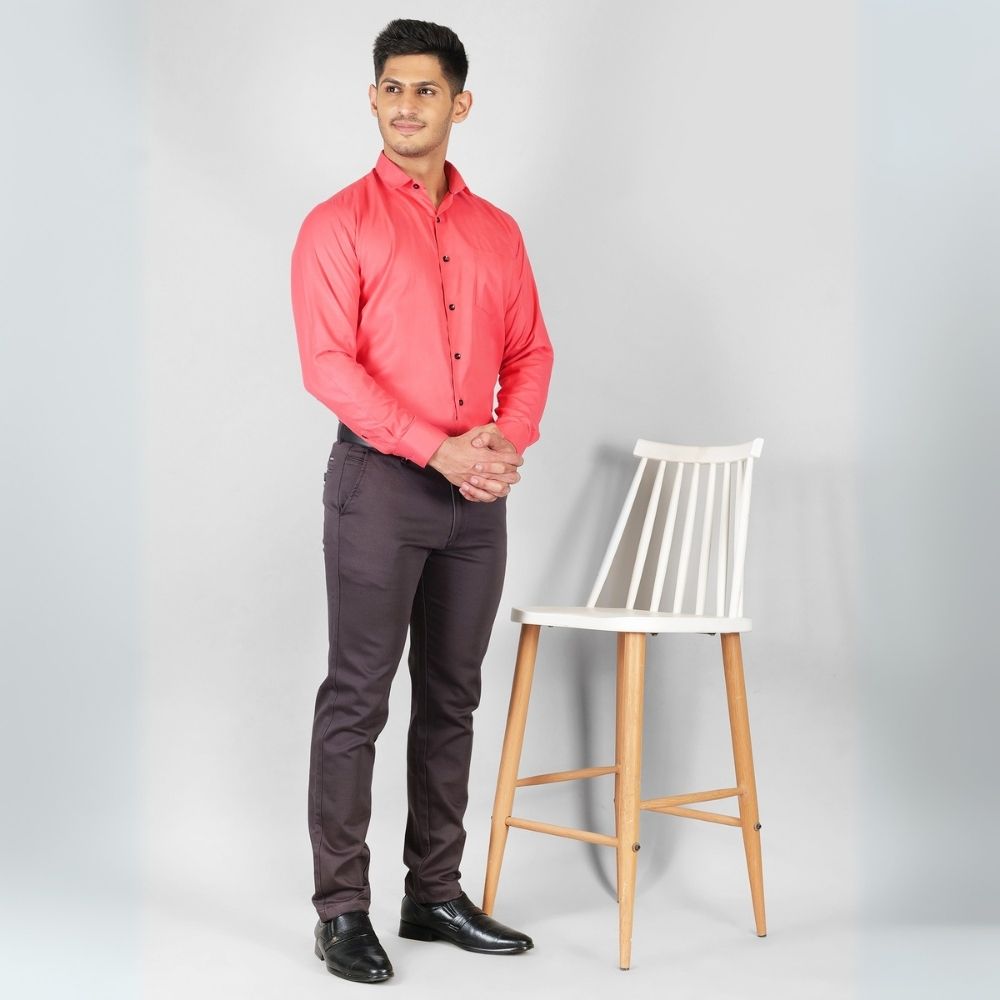 Young & Formal by Cambridge  Formal Shirt – Slim Fit, Long Sleeves | Perfect for Presentations, Interviews & Corporate Use | YF00002SF