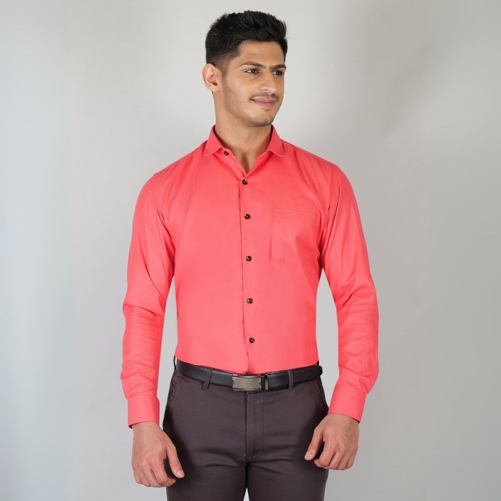 Young & Formal by Cambridge  Formal Shirt – Slim Fit, Long Sleeves | Perfect for Presentations, Interviews & Corporate Use | YF00002SF