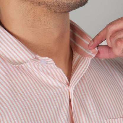 Young & Formal by Cambridge  Striped Formal Shirt – Slim Fit, Full Sleeves | Office Wear with a Stylish Edge | YF00006SF