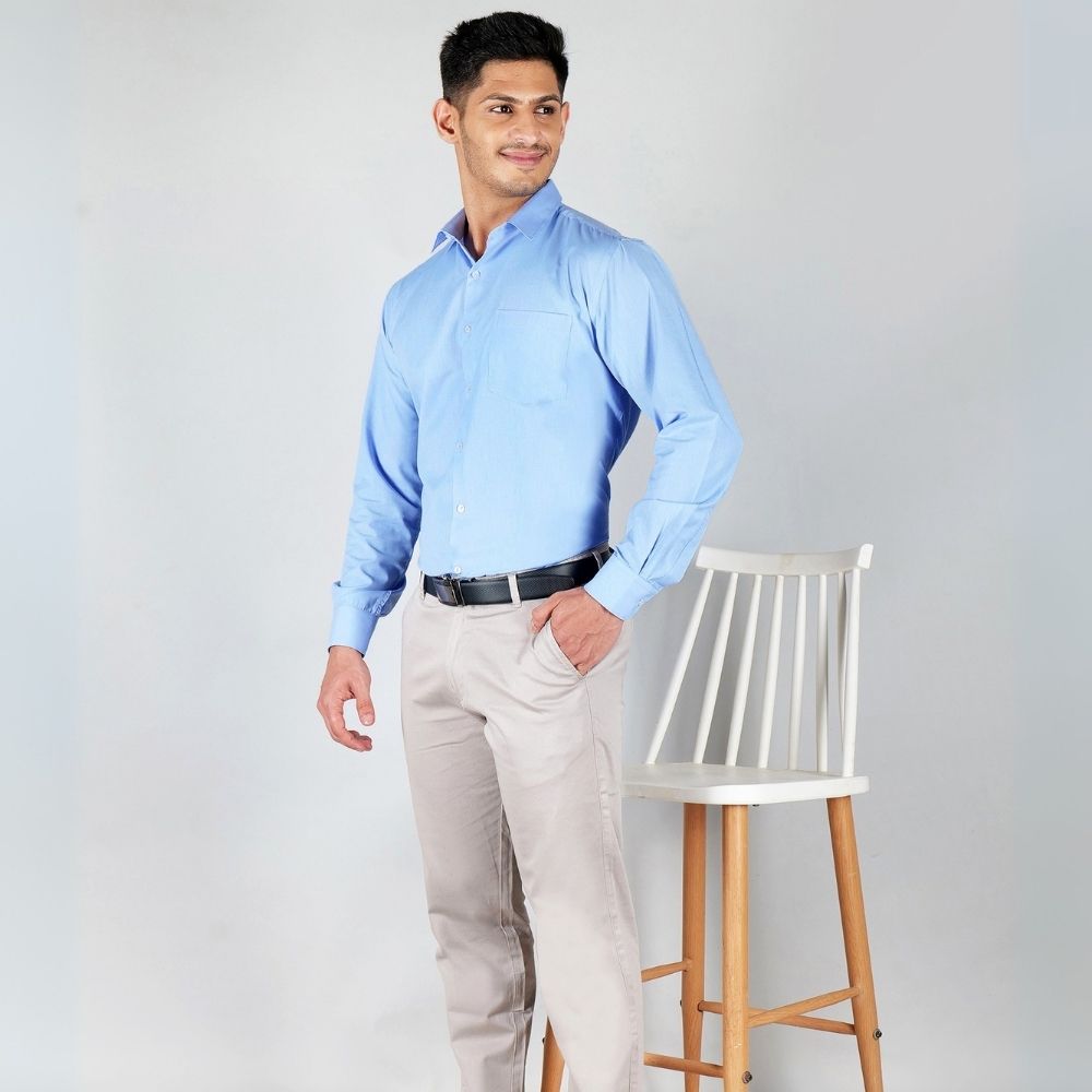 Young & Formal by Cambridge  Classic Formal Shirt – Slim Fit, Full Sleeve | Designed for Desk Days & Quick Business Meetings | YF00010SF