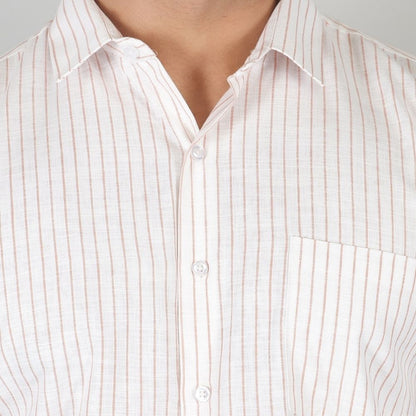 Young & Formal by Cambridge  Striped Formal Shirt – Slim Fit, Long Sleeves | Business Ready for Office & Formal Events | YF00011SF