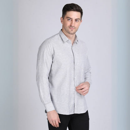 Young & Formal by Cambridge  Striped Formal Shirt – Slim Fit, Long Sleeves | Travel-Ready Office Wear for Professionals on the Move | YF00013SF
