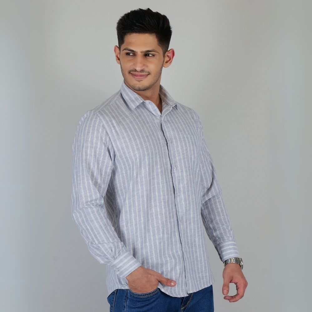Young & Formal by Cambridge  Striped Shirt – Slim Fit, Full Sleeve | Ideal for Conferences & Evening Networking | YF00012SF