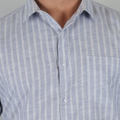 Young & Formal by Cambridge  Striped Shirt – Slim Fit, Full Sleeve | Ideal for Conferences & Evening Networking | YF00012SF