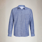 YOUNG & FORMALS by CAMBRIDGE Men's Slim Fit Striped Formal Shirt | Long Sleeve & Spread Collar | Standard Length | Premium Office Wear | Comfortable & Stylish Shirt for Men (YF00018SF)