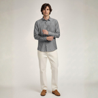 YOUNG & FORMALS by CAMBRIDGE Men's Slim Fit Striped Formal Shirt | Long Sleeve & Spread Collar | Standard Length | Premium Office Wear | Comfortable & Stylish Shirt for Men (YF00018SF)