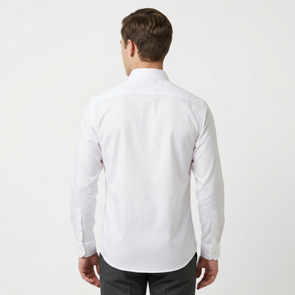 Cambridge Men's Luxury Cotton White Formal Shirt (2X2)
