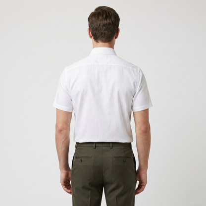 Cambridge Men's Luxury Cotton White Formal Shirt (2X2H)