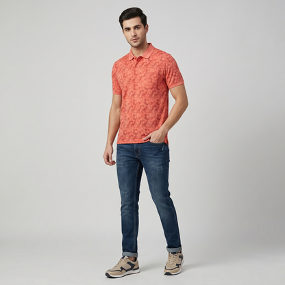 Men's Premium Patterned & Striped Pocket Polo Shirt