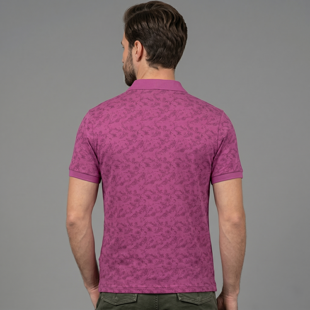 Men's Premium Patterned & Striped Pocket Polo Shirt