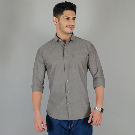 YOUNG & FORMAL by CAMBRIDGE Men's Slim Fit Formal Shirt | Full Sleeves | Stylish & Elegant Office Wear | Perfect for Business Meetings & Events (YF00001SF)