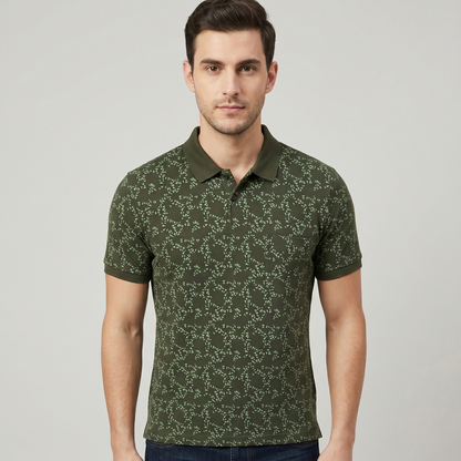 Men's Premium Patterned & Striped Pocket Polo Shirt