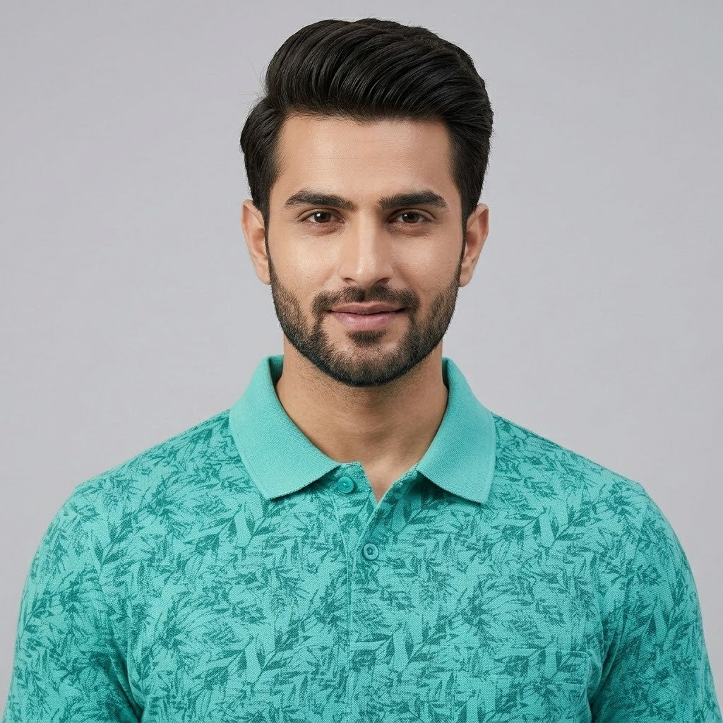 Men's Premium Patterned & Striped Pocket Polo Shirt